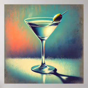 Poster Arte do Martini I Love The Blues de Meados do Sécu