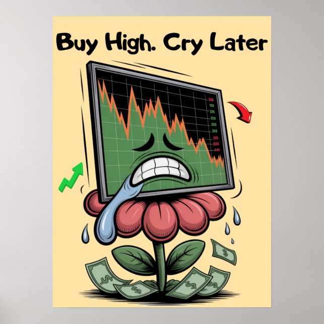 Poster Arte do Mercado de Ações (Frente)