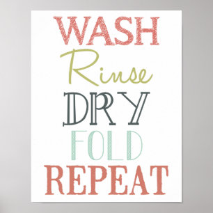 Póster Arte do metro da lavandaria