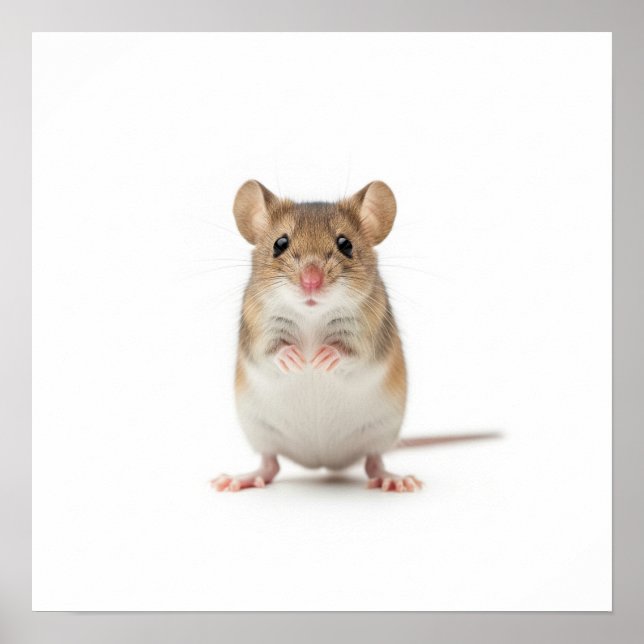 Poster Arte do mouse de campo minúsculo (Frente)