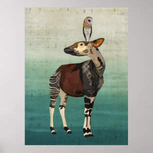 Póster Arte do OKAPI & da CORUJA