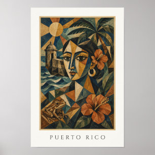 Poster Arte do Patrimônio de Porto Rico    Viagem à Ilha 
