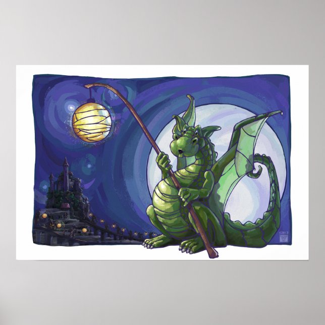 Póster Arte do Relógio do Dragão (Frente)