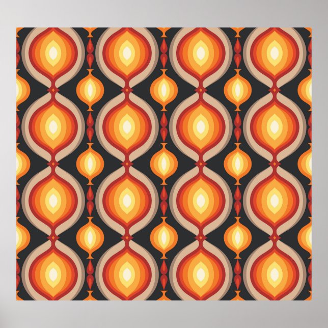 Poster Arte do século médio: fundo geométrico abstrato. (Frente)
