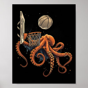 Poster Arte do Sketll Octopus Slam Dunk Sketll Player