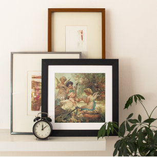 Póster Arte do Victorian, anjos do músico por Hans Zatzk