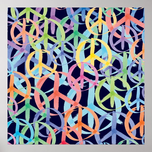 Póster Arte dos Símbolos da Paz (Frente)