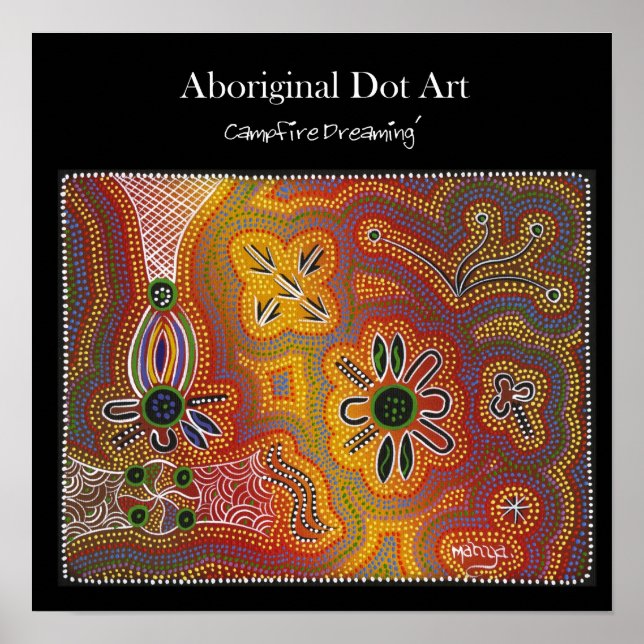 Póster Arte Dot Sonhando com Waterhole (Frente)