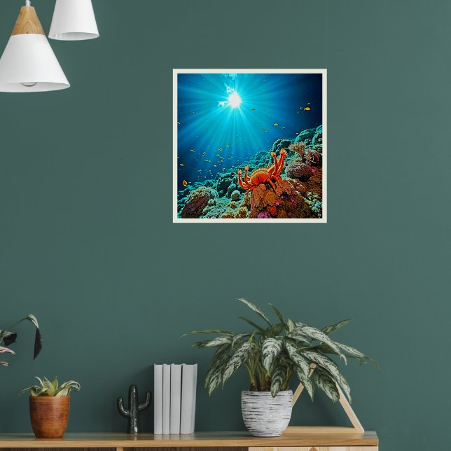 Poster Arte Dramática de Explosão Solar Subaquática (Sala de Estar 1)