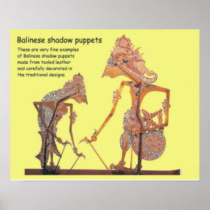 Poster Arte e design, fantoches da sombra do Balinese
