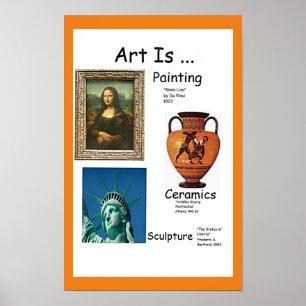 Poster Arte é pintura, cerâmica, escultura (2/4)