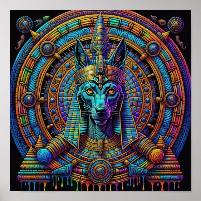 Poster Arte Egípcia Anubis (Frente)