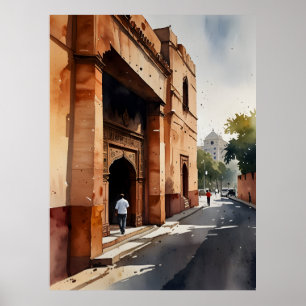 Poster arte em aquarela de Deli