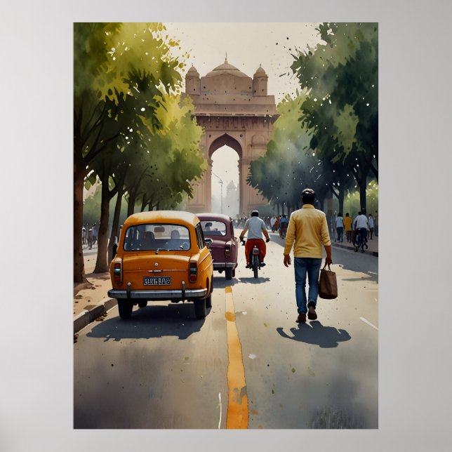 Poster arte em aquarela de Deli (Frente)