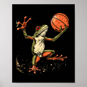 Poster Arte em Aquarela de Rã Esqueleto Amante de Sapo 2