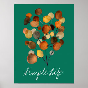 Poster Arte em árvore do outono Abstrato