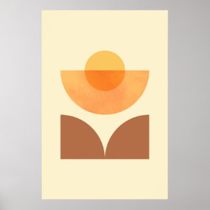 Poster Arte em Círculo Geométrico Abstrato da Escandin