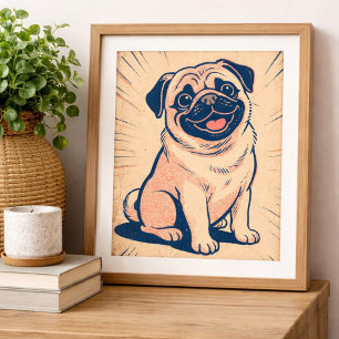 Poster Arte em estilo de história em quadrinhos retrô do