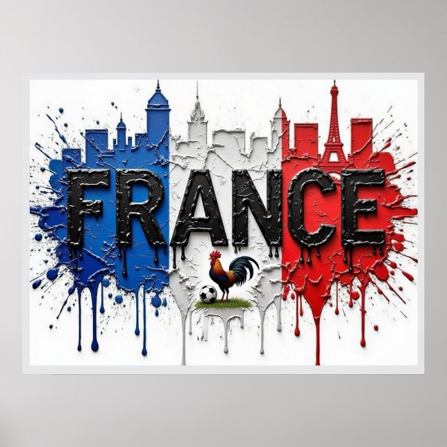 Poster Arte em Estilo de Pintura a Óleo da Cidade do Fute (Frente)