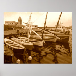 Poster Arte em veleiro náutico