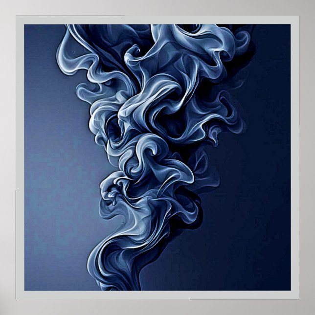 Poster Arte Emocional Azul Fumada (Frente)
