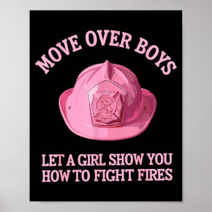 Poster Arte engraçada de bombeiro para mulheres meninas b