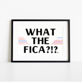 Poster Arte engraçada de cartaz de folha de pagamento O q