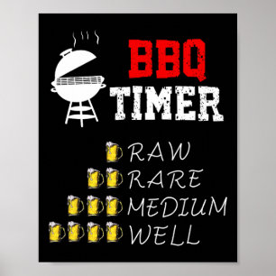 Poster Arte engraçada de churrasco para homens e mulheres
