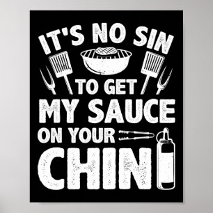 Poster Arte engraçada de churrasco para homens e mulheres