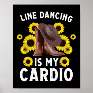 Poster Arte Engraçada De Dança De Linha Para Mulheres Dan
