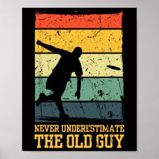 Poster Arte engraçada de Frisbee para homens e mulheres D
