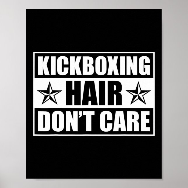 Poster Arte engraçada de Kickboxing para homens e mulhere (Frente)