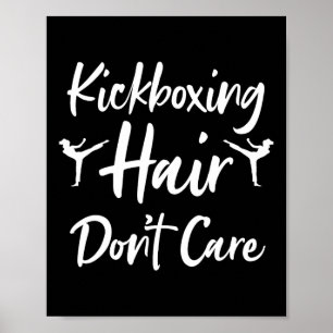 Poster Arte engraçada de kickboxing para homens e mulhere