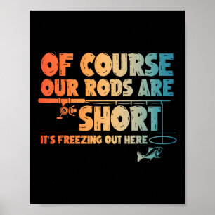 Poster Arte Engraçada De Pesca Do Gelo Para Homens Pescad