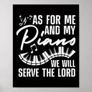 Poster Arte engraçada de pianista para homens e mulheres 