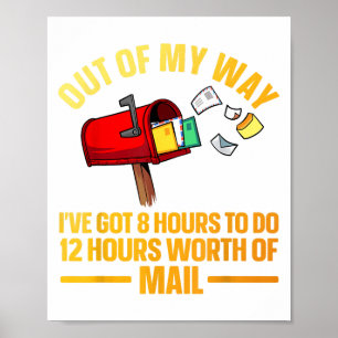 Poster Arte engraçada de trabalhador postal para homens e