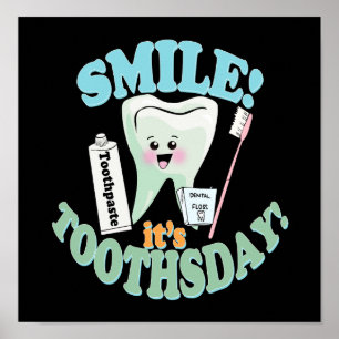Poster Arte engraçada do escritório do dentista