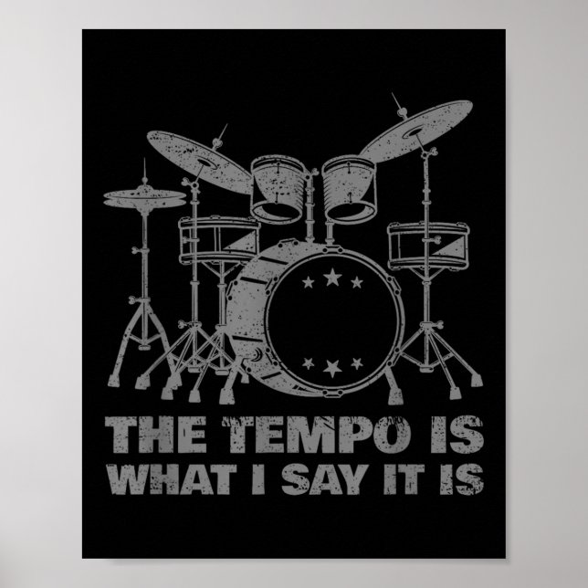 Poster Arte Engraçada Para Homens Drumline Drumline Set (Frente)
