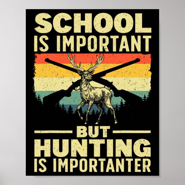 Poster Arte Engraçada Para Rapazes Deer Hunter Wildlif (Frente)