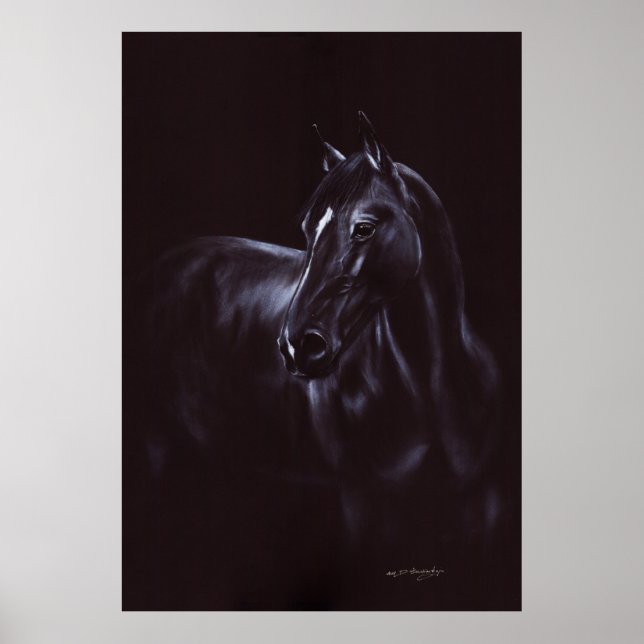 Poster Arte equina pintada à mão (Frente)