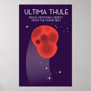 Poster Arte espacial do Cinturão de Keiper Ultima Thule