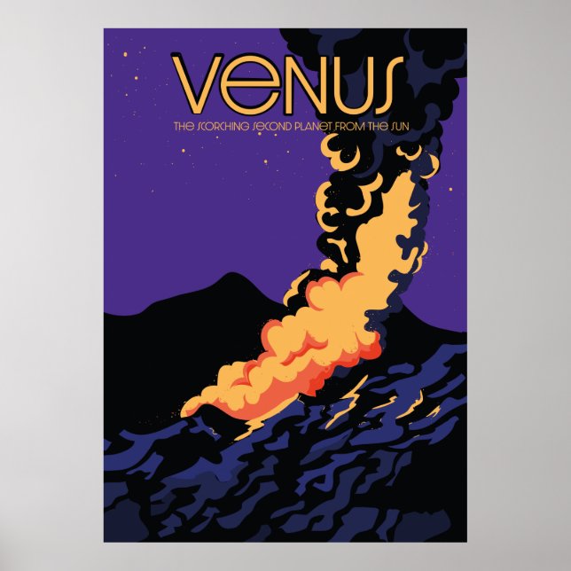 Poster Arte espacial Planeta Vênus (Frente)
