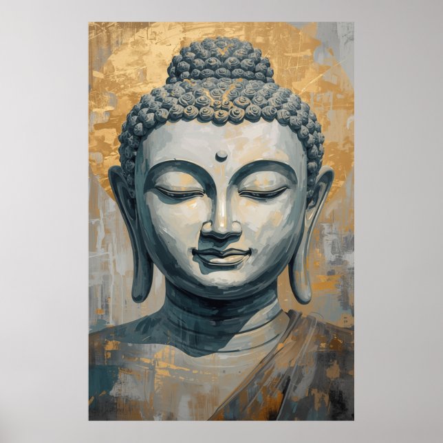 Poster Arte Espiritual da Parede de Gautam Buddha (Frente)