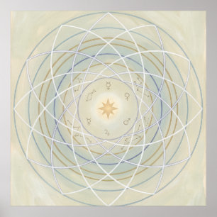 Poster Arte Espiritual de Alinhamento da Alma em Órbita C