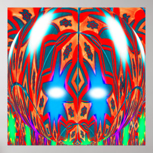 Poster Arte estelar azul estiva