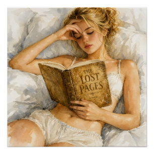 Póster Arte Estética de Amante de Livros Aconchegante