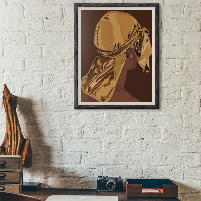 Poster Arte estética Homem negro com trabalho de arte de  (Criador carregado)