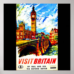 Póster Arte-Excelente Grâ Bretanha do viagem do