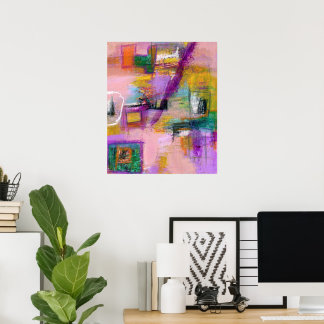 Poster Arte expressionista abstrata pintura intuitiva