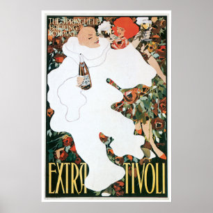 Póster Arte extra do anúncio da bebida do vinho do